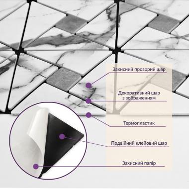 Самоклеящаяся PET мозаика 300х300х4мм SW-00003256