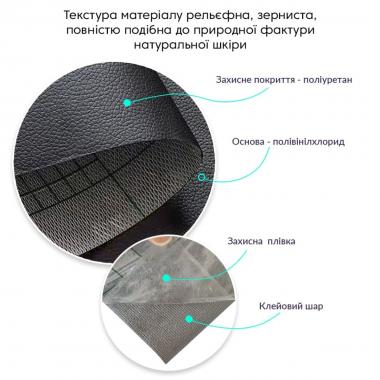 Самоклеюча екошкіра у рулоні 1.37*1m*0.5mm Чорний (D) SW-00001358