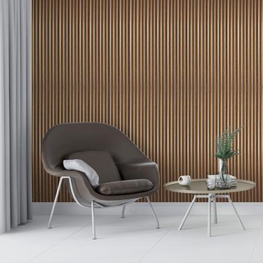 Рейка декоративная PS 2900х115х12мм Под коричневую кожу с бронзой SW-00002135