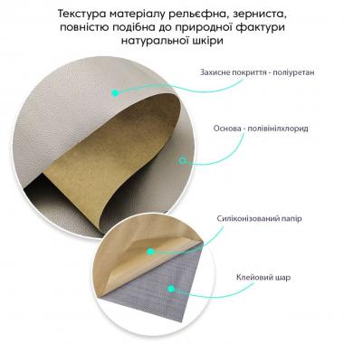 Самоклеющая экокожа в рулоне 1.37х3м х 0.5мм Светло-серый SW-00001324