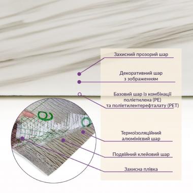 Самоклеящаяся стеновая PET плитка в рулоне 600х3000х2мм SW-00001699
