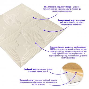 Панель 3D 700х700х6мм Белый SW-00001959