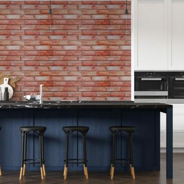 Декоративная ПВХ панель 960х480х4мм Коричнево-розовый кирпич SW-00001426