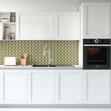 Самоклеюча алюмінієва плитка Зелене золото зі стразами SW-00001172