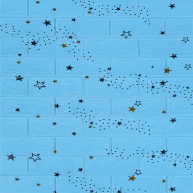 Самоклеюча 3D панель 700х770х3мм Блакитні зірки (321) SW-00001342