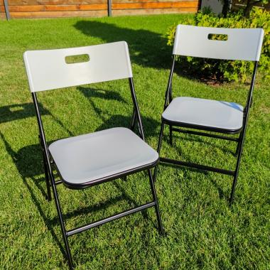 Складний стілець 46х42,5х86см Білий SW-00001610