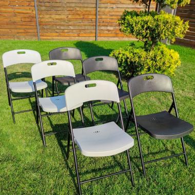 Складний стілець 46х52х79см Білий SW-00001609