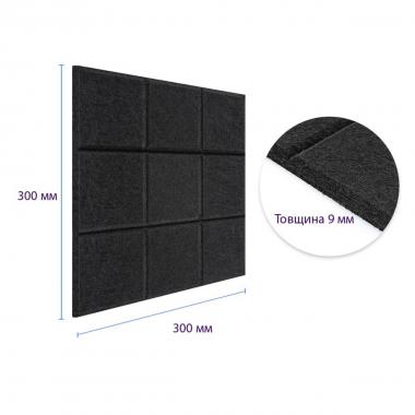 Звукоізоляційна панель 300х300х9мм Чорна SW-00002700