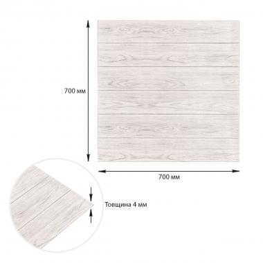 Самоклеющаяся декоративная 3D панель 700x700x4мм Белое дерево (383) SW-00000652