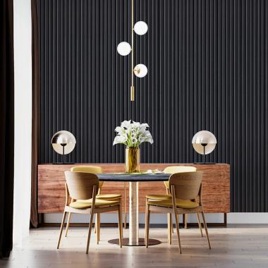 Рейка декоративна WPC стінова 3000х150х9мм Антрацит SW-00001869