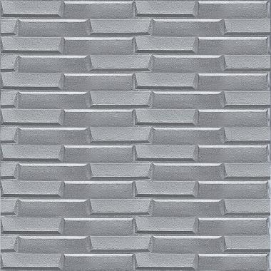 3D панель самоклеющаяся кладка 770х700х5мм Серебро (034) SW-00000217