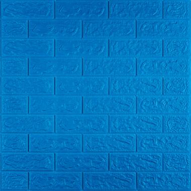 3D панель самоклеюча 700х770х5мм цегла Синій (003-5) SW-00000154
