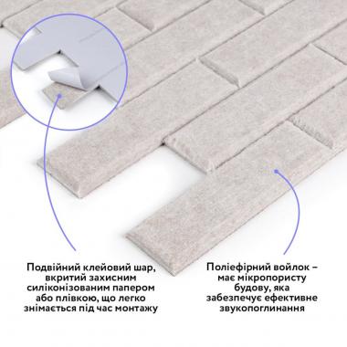 Звукоізоляційна панель 600х600х9мм Сіра SW-00002703