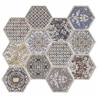 Декоративная ПВХ плитка на самоклейке 280х300х5мм Соты, цена за 1 шт. (СПП-504) SW-00000673