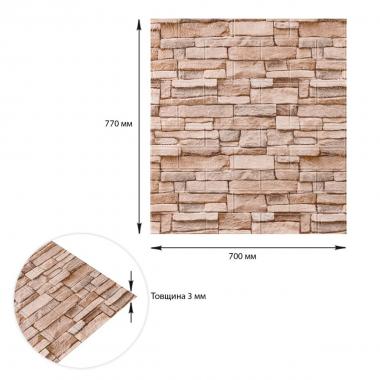 Самоклеящаяся 3D панель 700х770х3мм Екатеринославский кирпич (344-3) SW-00001383