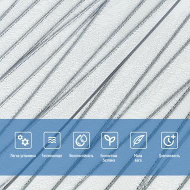 Самоклеюча 3D панель 700х700х5мм Срібні стрічки (441) SW-00001185