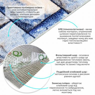 Обои самоклеющиеся 2800х500х1,5мм Сине-бежевый екатеринославский кирпич (D) SW-00001785