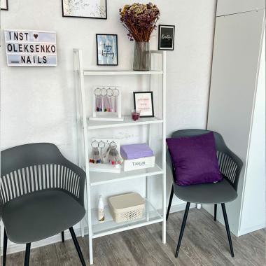 Стелаж-етажерка чотириярусний з металу 60х35х148см Білий SW-00002104