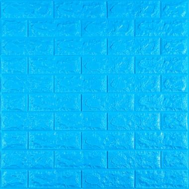3D панель самоклеюча 700х770х7мм цегла Синій (003-7) SW-00000060
