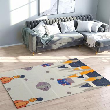 Дитячий складний термокилимок 117см х 177см х 8мм Повітряні кульки - Ведмедики (301) SW-00003031