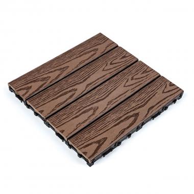 Композитная плитка ДПК 300х300х23мм Тёмный дуб (D) SW-00001707