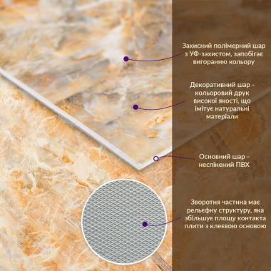 Декоративна ПВХ плита 600х600х3мм Онікс (S) SW-00001621