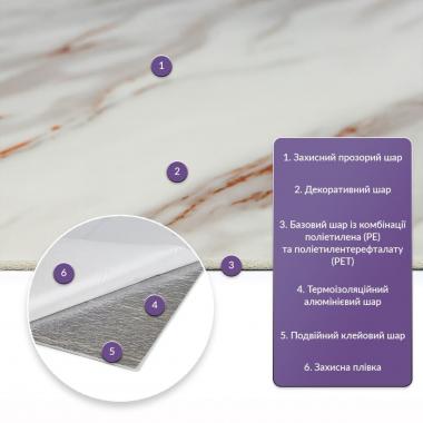 Самоклеящаяся стеновая PET плитка в рулоне 600х3000х2мм SW-00001696