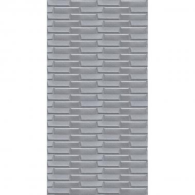 Самоклеющаяся 3D панель 3080х700х5мм Кладка Серебро SW-00001760