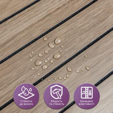 Покрытие виниловое самоклеющееся 3D Рейки в рулоне Тик Ореховый 600х2900х3мм SW-00002906