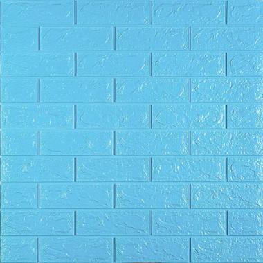 3D панель самоклеюча 700х770х5мм цегла Блакитна (005-5) SW-00000297