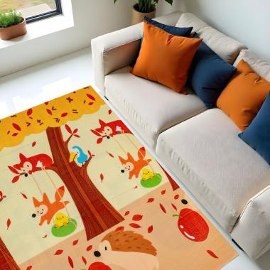 Дитячий складний термокилимок 147см х 177см х 8мм Лисички-Зростомір (303) SW-00003033