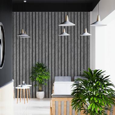 Рейка декоративна PS 2900х120х12мм Бетон із золотими вкрапленнями SW-00001752