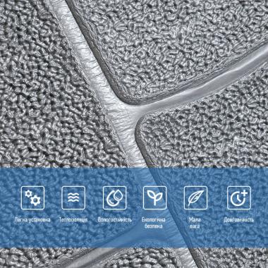 Самоклеюча декоративна 3D панель Камінь срібло 700х700х6мм (153) SW-00000187