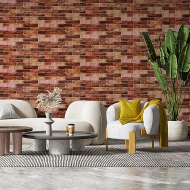 Самоклеющаяся 3D панель 19600х700х3мм Коричневый Екатеринославский Кирпич SW-00001469