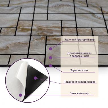 Самоклеюча PET мозаїка 300х300х4мм SW-00001656