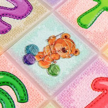 Набор панелей стеновых 3D 700х1400х4мм Алфавит (2шт) SW-00002352