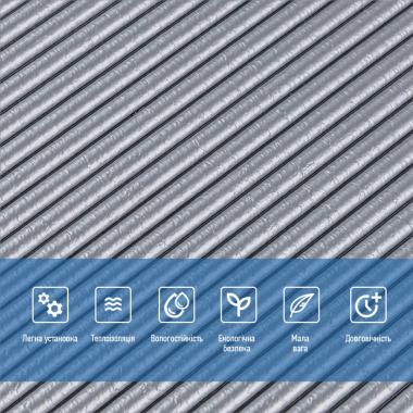 Панель 3D 700х700х4мм Срібло SW-00001952