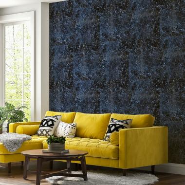 Декоративна ПВХ плита 600х600х3мм Чорний мармур (S) SW-00001625