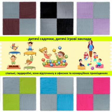 Пол-пазл плюшевый 60х60х1см Светло-серый (D) SW-00002081