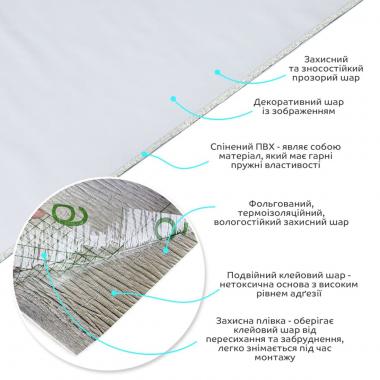 Самоклеюча вініловая плитка в рулоні 600х3000х2мм Біле полотно Мат SW-00002032