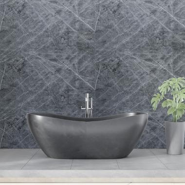 Декоративна ПВХ плита 1,22м х 2,44м х 3мм Сірий натуральний мармур SW-00001406