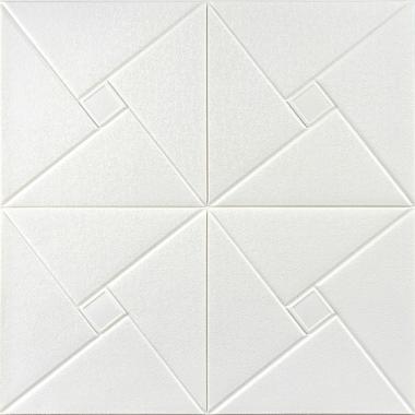 Самоклеюча декоративна настінно-стельова 3D панель 680х670х5.5мм Орігамі (173) SW-00000182