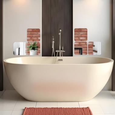 Зеркальный декор акриловый самоклеющийся серебро,6 шт(D) SW-00002526