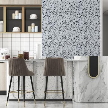 Самоклеюча плівка 0,45х10м х 0,07мм Білі вензелі (10175) SW-00000828