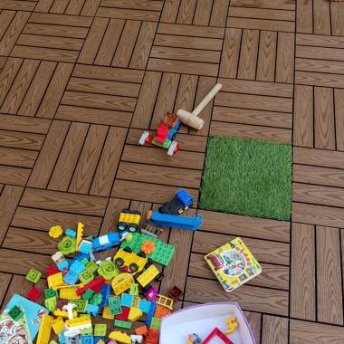 Композитная плитка ДПК 300х300х23мм Тёмный дуб (D) SW-00001707