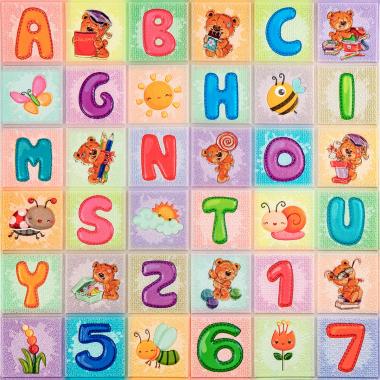 Набор панелей стеновых 3D 700х1400х4мм Алфавит (2шт) SW-00002352