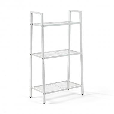 Стелаж-етажерка триярусний з металу 60х33х110см Білий SW-00002103