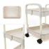 Етажерка мобільна триярусна універсальна пластикова 41х25х72см Слонова кістка SW-00002435