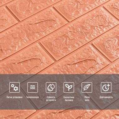 3D панель самоклеюча 700x700x7мм цегла Пудра SW-00001800