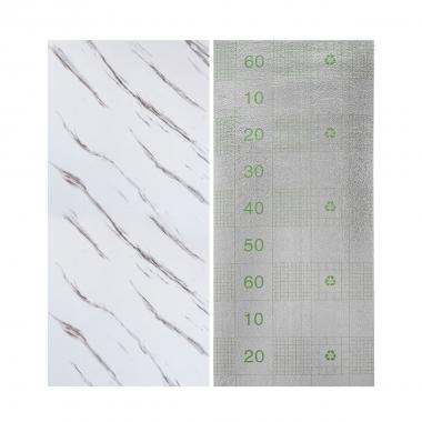 Самоклеюча вінілова плитка в рулоні 600х3000х2мм Білий мармур з прожилками Глянсова SW-00001285
